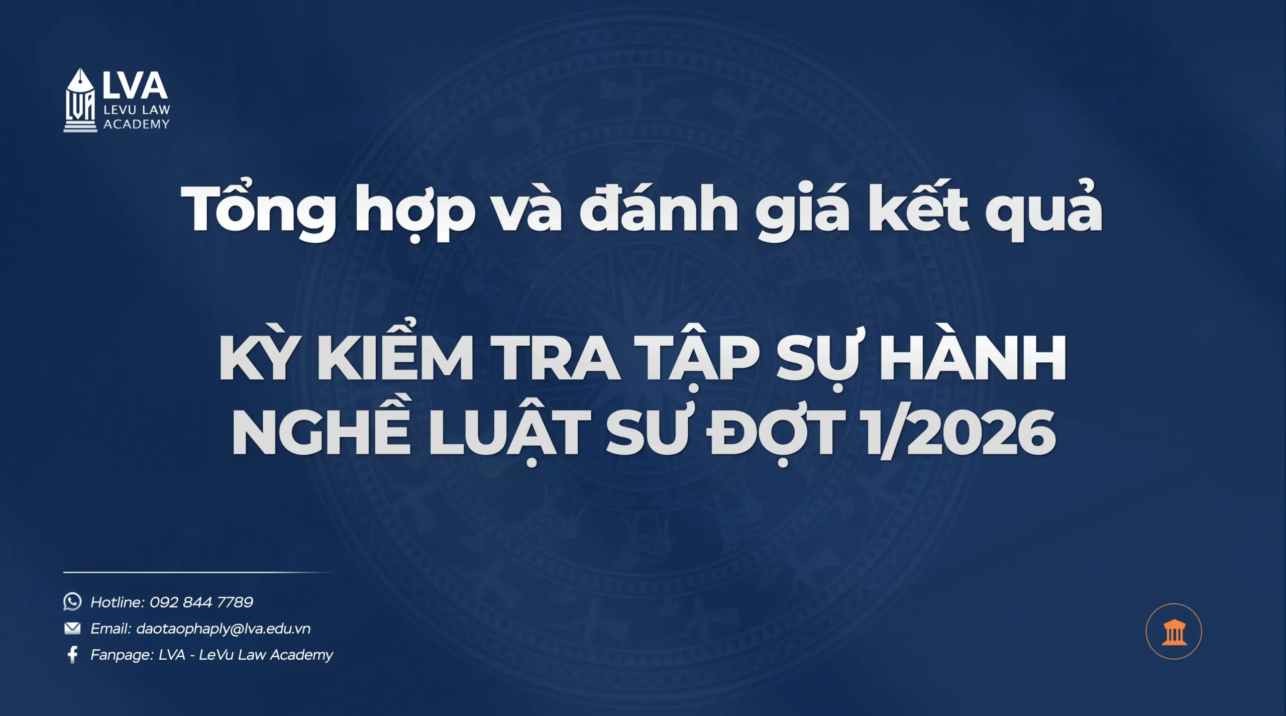 kết quả kiểm tra tập sự hành nghề luật sư đợt 1/2026